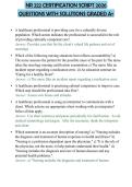NR 222 CERTIFICATION SCRIPT 2026 QUESTIONS WITH SOLUTIONS GRADED A&plus;