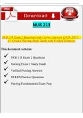 NUR 213 Exam 2 Questions & Answers 2026&ndash;2027 &vert; A&plus; Verified Nursing Study Guide