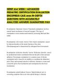 NRNP 6541 WEEK 7 ADVANCED PEDIATRIC CERTIFICATION EVALUATION ENCOPRESIS CASE 2026 IN-DEPTH QUESTIONS WITH ACCURATELY ANALYZED ANSWERS GUARANTEED PASS