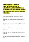 NRNP 6541 WEEK 7 PREMIUM COMPREHENSIVE TEST PAPER CONSTIPATION WITH OVERFLOW 2026 COMPREHENSIVE QUESTIONS WITH WELLDEFINED ANALYZED ANSWERS ALREADY GRADED A&plus;