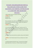 NUR 2459 &sol; NUR 2459 RASMUSSEN MENTAL HEALTH EXAM 1 STUDY GUIDE WITH QUESTIONS AND VERIFIED ANSWERS&vert; RATED A&plus; &vert; LATEST 2025 &sol; 2026 &vert; RASMUSSEN COLLEGE &vert;
