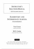 Instructor's Solutions Manual for Elementary and Intermediate Algebra 4th Edition by Tom Carson&comma; Bill Jordan&comma; Chapter 1-12 &vert; All Chapters
