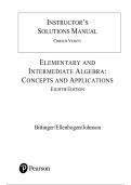 Instructor's Solutions Manual for Elementary and Intermediate Algebra&colon; Concepts and Applications&comma; 8th edition by Marvin L&period; Bittinger&comma; Chapter 1-14 &vert; All Chapters