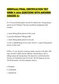 NRNP6665 FINAL CERTIFICATION TEST WEEK 11 2026 QUESTIONS WITH ANSWERS GRADED A&plus;