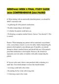 NRNP6665 WEEK 11 FINAL STUDY GUIDE 2026 COMPREHENSIVE Q&A PASSED