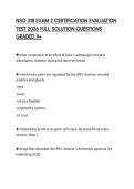 NSG 318 EXAM 2 CERTIFICATION EVALUATION TEST 2026 FULL SOLUTION QUESTIONS GRADED A&plus;