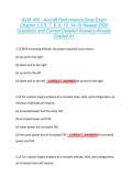 AVIA 455 - Aircraft Performance Final Exam  Chapter 1&comma;2&comma;3&comma; 7&comma; 8&comma; 9&comma; 10&comma; 14-19 Newest 2026  Questions and Correct Detailed Answers Already  Graded A&plus; AVIA 455 - Aircraft Performance Final Exam  Chapter 1&comma;2&comma;3&comma; 7&comma; 8&comma; 9&comma; 10&comma; 14-19 Newest 2026  Questions and C