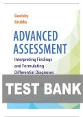 TEST BANK FOR Advanced Assessment Interpreting Findings and Formulating Differential Diagnoses Fifth Edition by Laurie Goolsby&comma; Mary Jo&semi; Grubbs ISBN&colon; 978-1719645935 COMPLETE GUIDE 100&percnt; VERIFIED A&plus; GRADE ASSURED&excl;&excl;&excl;&excl;&excl;NEW LATEST UPDATE&excl;&excl;&excl;&excl;&excl;