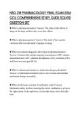 NSG 318 PHARMACOLOGY FINAL EXAM 2026 GCU COMPREHENSIVE STUDY GUIDE SOLVED QUESTION SET