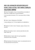 NSG 530 ADVANCED PATHOPHYSIOLOGY EXAM 3 2026 ACTUAL TEST PAPER COMPLETE SOLUTIONS VERIFIED