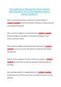 ATI Leadership & Management Exam Newest  2026 Questions and Correct Detailed Answers  Already Graded A&plus; 