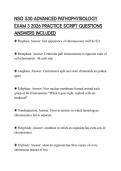 NSG 530 ADVANCED PATHOPHYSIOLOGY EXAM 3 2026 PRACTICE SCRIPT QUESTIONS ANSWERS INCLUDED