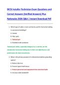 BICSI Installer Technician Exam Questions and  Correct Answers &lpar;Verified Answers&rpar; Plus  Rationales 2026 Q&A &vert; Instant Download Pdf