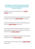 Ohio Stationary Steam Engineer Exam Newest  2026 Questions and Correct Detailed Answers  Already Graded A&plus; 
