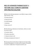 NSG 533 ADVANCED PHARMACOLOGY 4 TEST BANK 2026 COMPLETE QUESTIONS WITH PRACTICE SOLUTION