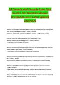 CA Property And Casualty Exam Final Pra&period;&period;&period;d Answers&rpar; Latest Updated 20252026&period;