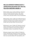 NSG 533 ADVANCED PHARMACOLOGY 5 CERTIFICATION EVALUATION TEST 2026 FULL SOLUTION QUESTIONS GRADED A&plus;