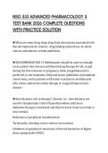NSG 533 ADVANCED PHARMACOLOGY 5 TEST BANK 2026 COMPLETE QUESTIONS WITH PRACTICE SOLUTION