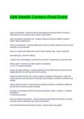 LNA Health Careers Final Exam
