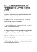 IFSTA CHAPTER 20 CERTIFICATION EVALUATION TEST 2026 QUESTIONS AND ANSWERS GUARANTEED TO PASS