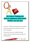 ATI Critical Thinking & Clinical Judgment &lpar;2026&rpar; &ndash; 80&plus; Q&A &vert; Nursing Process&comma; Decision Making & Assessment Skills