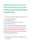 NRA Home Firearm Safety Instructor Course  Practice Exam Questions and Correct Answers  &lpar;Verified Answers&rpar; Plus Rationales 2026 Q&A &vert;  Instant Download Pdf 