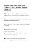 NSG 533 EXAM 2 FINAL PAPER 2026 COMPLETE QUESTIONS WITH ANSWERS GRADED A&plus;