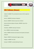 NHS Pathways Glossary