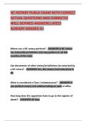 NC NOTARY PUBLIC EXAM WITH CORRECT ACTUAL QUESTIONS AND CORRECTLY WELL DEFINED ANSWERS LATEST ALREADY GRADED A&plus;
