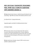 NSG 550 EXAM 1 DIAGNOSTIC REASONING FINAL PAPER 2026 COMPLETE QUESTIONS WITH ANSWERS GRADED A&plus;
