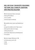 NSG 550 EXAM 1 DIAGNOSTIC REASONING TEST BANK 2026 COMPLETE QUESTIONS WITH PRACTICE SOLUTION