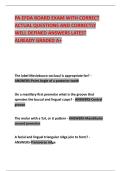 PA EFDA BOARD EXAM WITH CORRECT ACTUAL QUESTIONS AND CORRECTLY WELL DEFINED ANSWERS LATEST ALREADY GRADED A&plus;