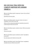 NSG 550 EXAM 1 FINAL PAPER 2026 COMPLETE QUESTIONS WITH ANSWERS GRADED A&plus;
