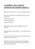 ATI MATERNITY 2026 COMPLETE QUESTIONS AND ANSWERS GRADED A&plus;