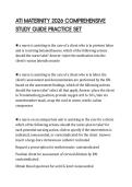 ATI MATERNITY 2026 COMPREHENSIVE STUDY GUIDE PRACTICE SET
