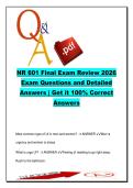 NR 601 Final Exam Review &lpar;2026&rpar; &ndash; 300&plus; Q&A &vert; Urinary Disorders&comma; Dementia&comma; Stroke & Pharmacology &vert; Chamberlain University