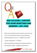 NSG 432 Exam 1 &lpar;2026&rpar; &ndash; 220&plus; Q&A &vert; Pregnancy Physiology&comma; Fetal Development&comma; Labor & FHR Monitoring