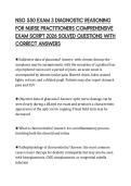 NSG 550 EXAM 3 DIAGNOSTIC REASONING FOR NURSE PRACTITIONERS COMPREHENSIVE EXAM SCRIPT 2026 SOLVED QUESTIONS WITH CORRECT ANSWERS