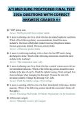 ATI MED SURG PROCTORED FINAL TEST 2026 QUESTIONS WITH CORRECT ANSWERS GRADED