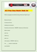 ACT Prep Class Master Study Set