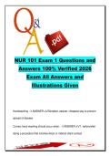 NUR 101 Exam 1 &lpar;2026&rpar; &ndash; 100&plus; Q&A &vert; Nursing Process&comma; Health Assessment & Infection Control