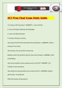 ACT Prep Final Exam Study Guide