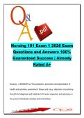 NUR 101 Exam 1 &lpar;2026&rpar; &ndash; 100 Q&A &vert; Infection Control&comma; Nursing Process & Patient Care Skills