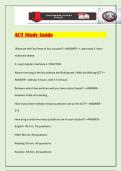 ACT Study Guide Exam 