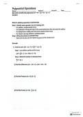 Polynomial Operations Worksheet &ndash; Practice Sheet with Problems