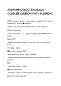 ATI PHARMACOLOGY EXAM 2026 COMPLETE QUESTIONS WITH SOLUTIONS
