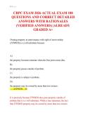 Test Bank for CRPC Exam 2026 &ndash; Latest Version &lpar;180 Verified Questions with Detailed Answers and Rationales&comma; A&plus; Graded&rpar;