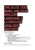 Elite Grade 9 Test Bank&colon; AQA GCSE English Language & Literature &lpar;2026&sol;2027 Spec Updates&rpar; &plus; Examiner Hacks