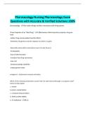 Pharmacology-Nursing Pharmacology Exam Questions with Accurate & Verified Solutions 100&percnt;