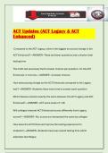 ACT Updates &lpar;ACT Legacy & ACT Enhanced&rpar;